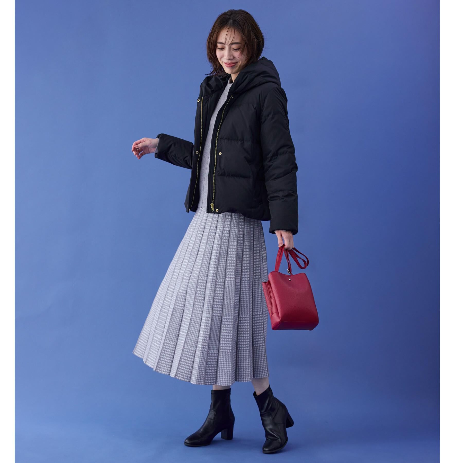 SHOO･LA･RUE「【洗濯機可/S-LL】もちもちで心地よい もちここニットプリーツスカート」|スカート|