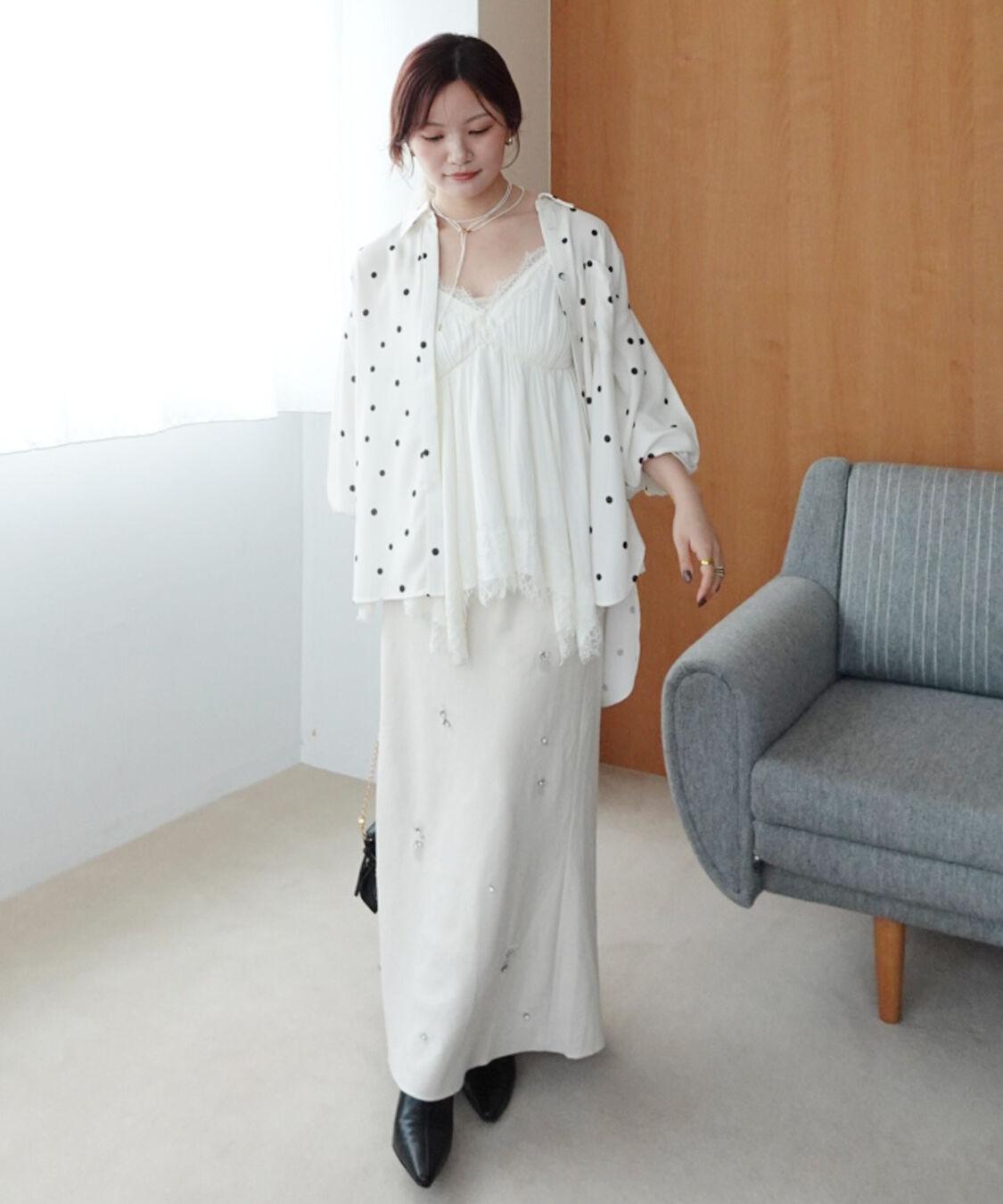 COCO DEAL「タックスリーブシャツ」|シャツ・ブラウス|
