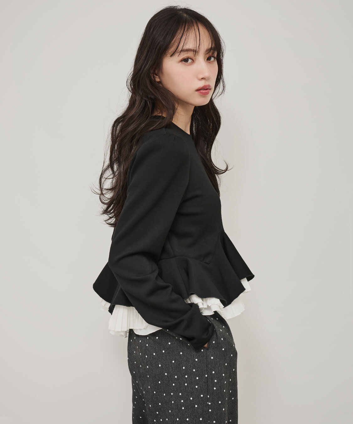 COCO DEAL「ランダムフリルペプラムトップス」|Tシャツ・カットソー|