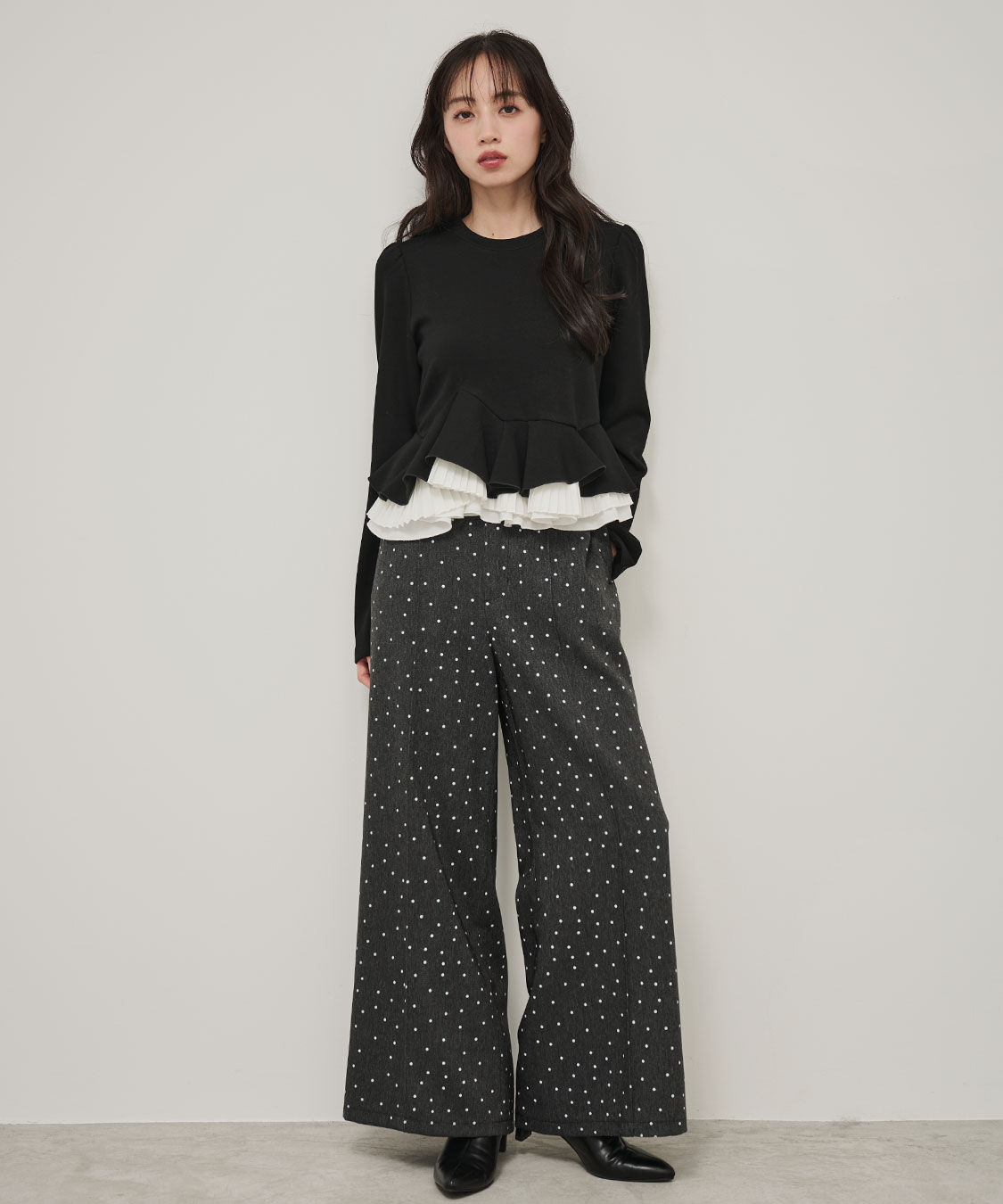 COCO DEAL「ランダムフリルペプラムトップス」|Tシャツ・カットソー|