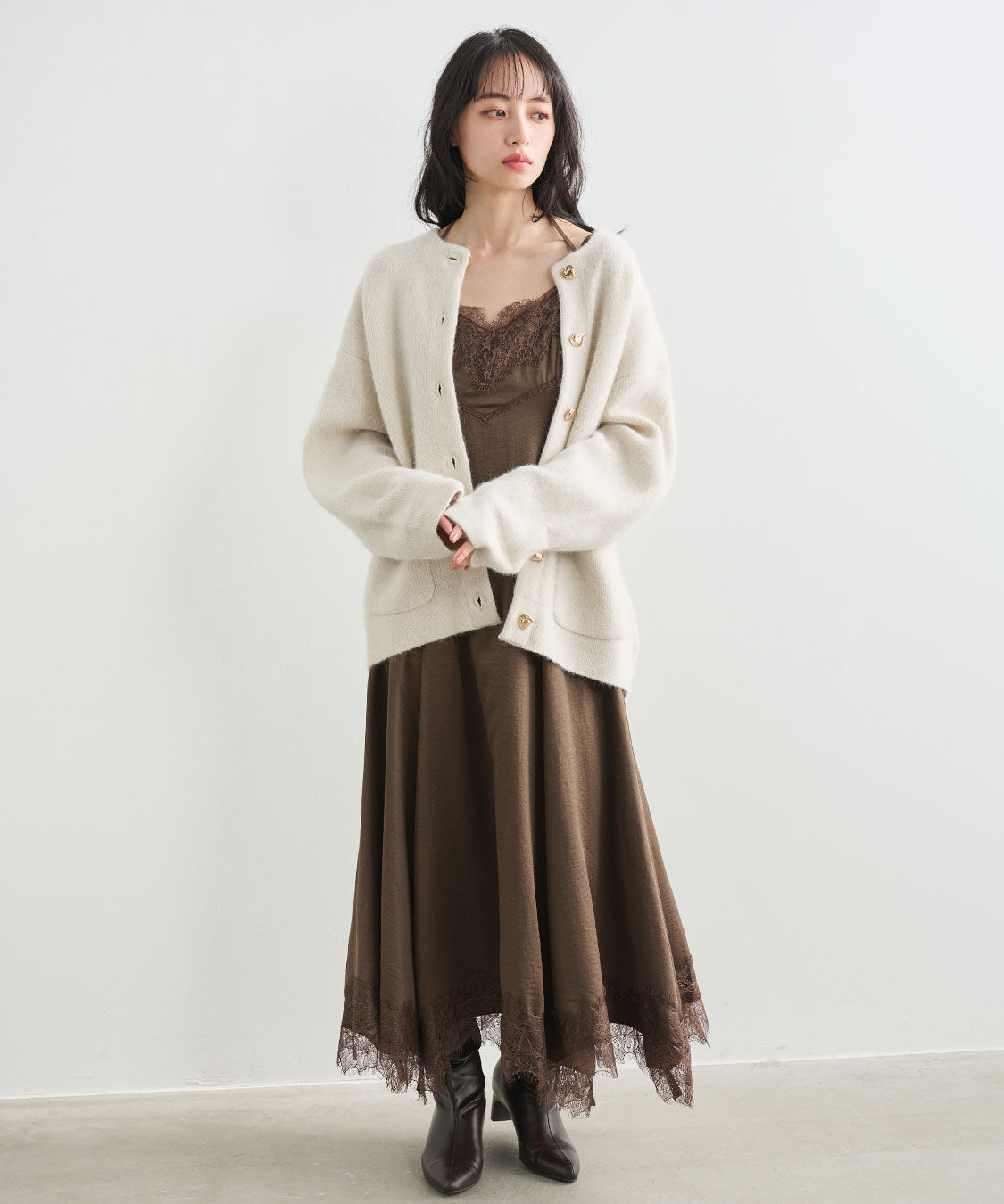 COCO DEAL「ランダムヘムレースキャミワンピース」|ワンピース|