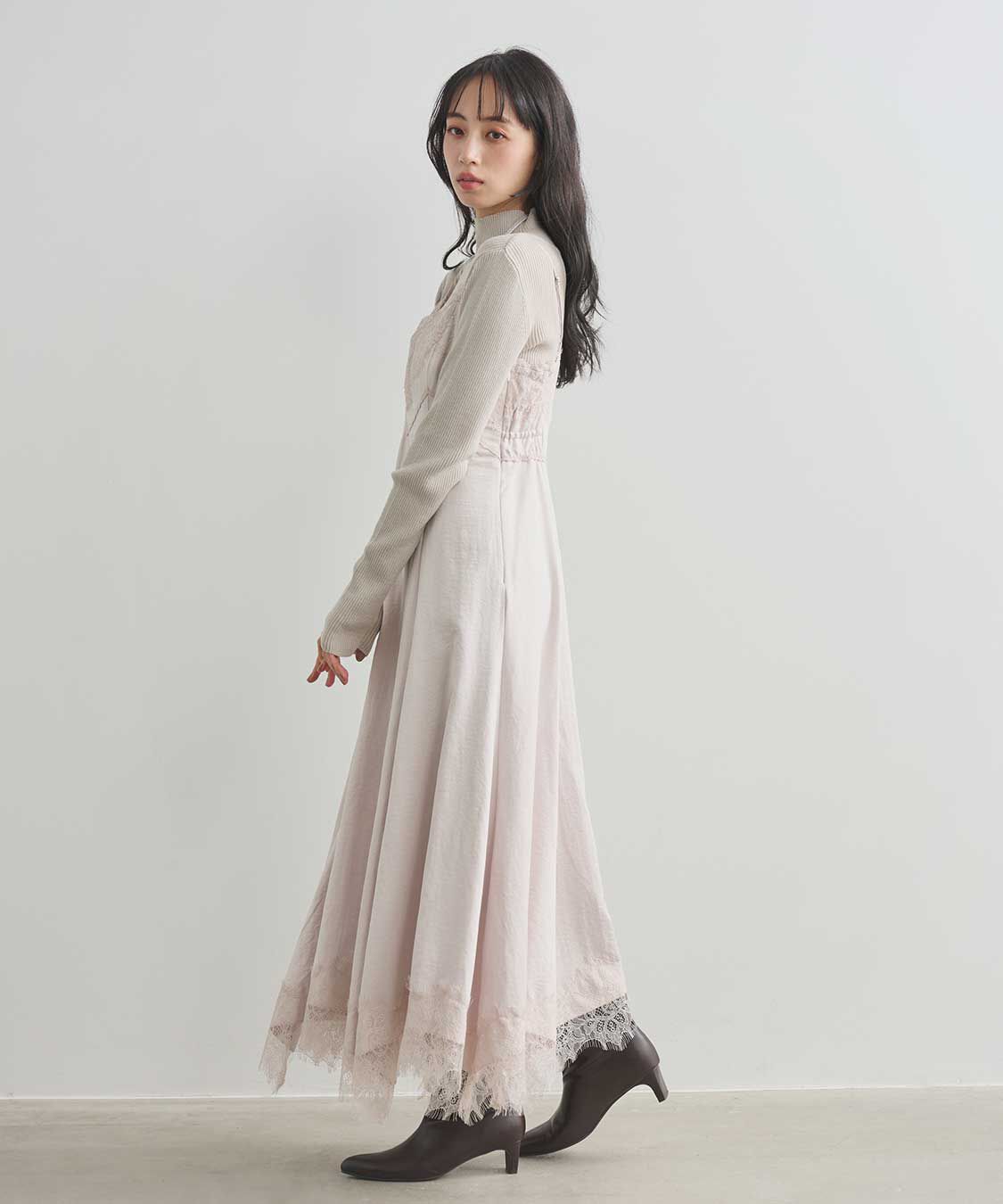 COCO DEAL「ランダムヘムレースキャミワンピース」|ワンピース|