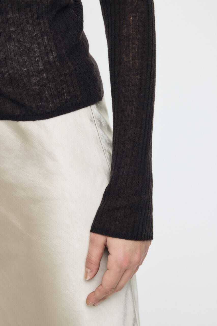MOUSSY「SHEER KNIT SHIRT シャツ」|ニット・セーター|