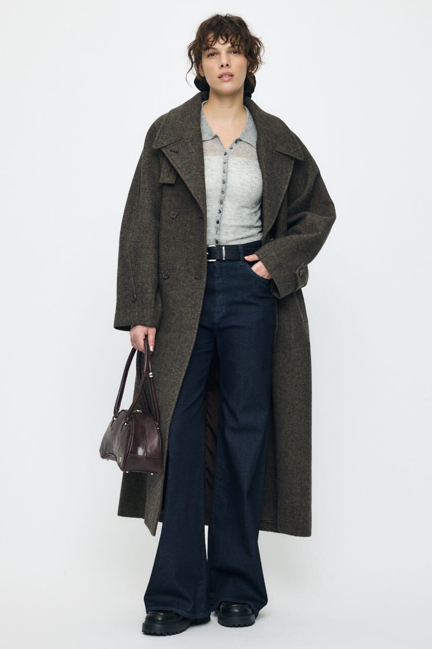MOUSSY「SHEER KNIT SHIRT シャツ」|ニット・セーター|