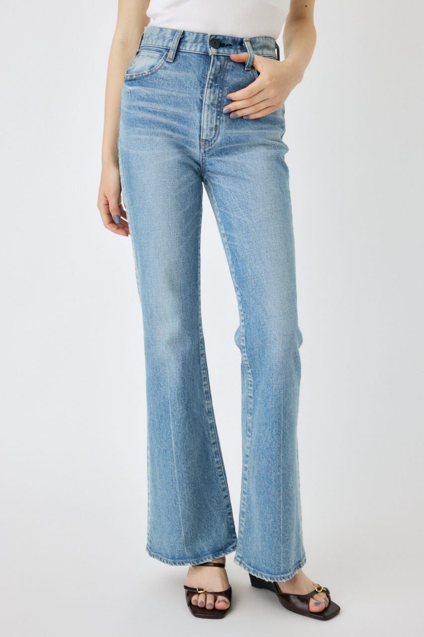 MOUSSY「MVS L/BLU FLARE(L)」|デニム|