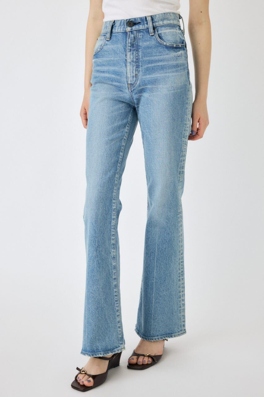 MOUSSY「MVS L/BLU FLARE(L)」|デニム|