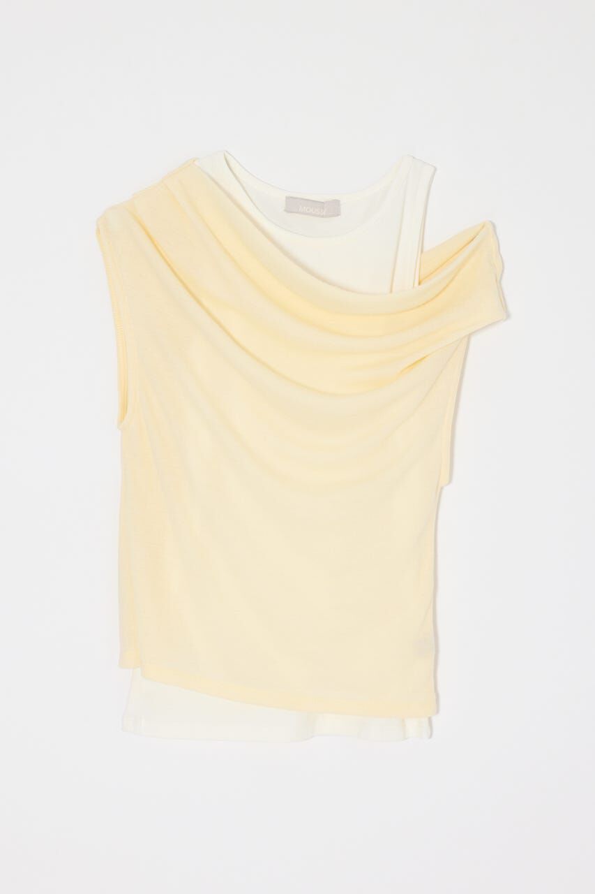 MOUSSY「LAYERED OFF SHOULDER トップス」|Tシャツ・カットソー|