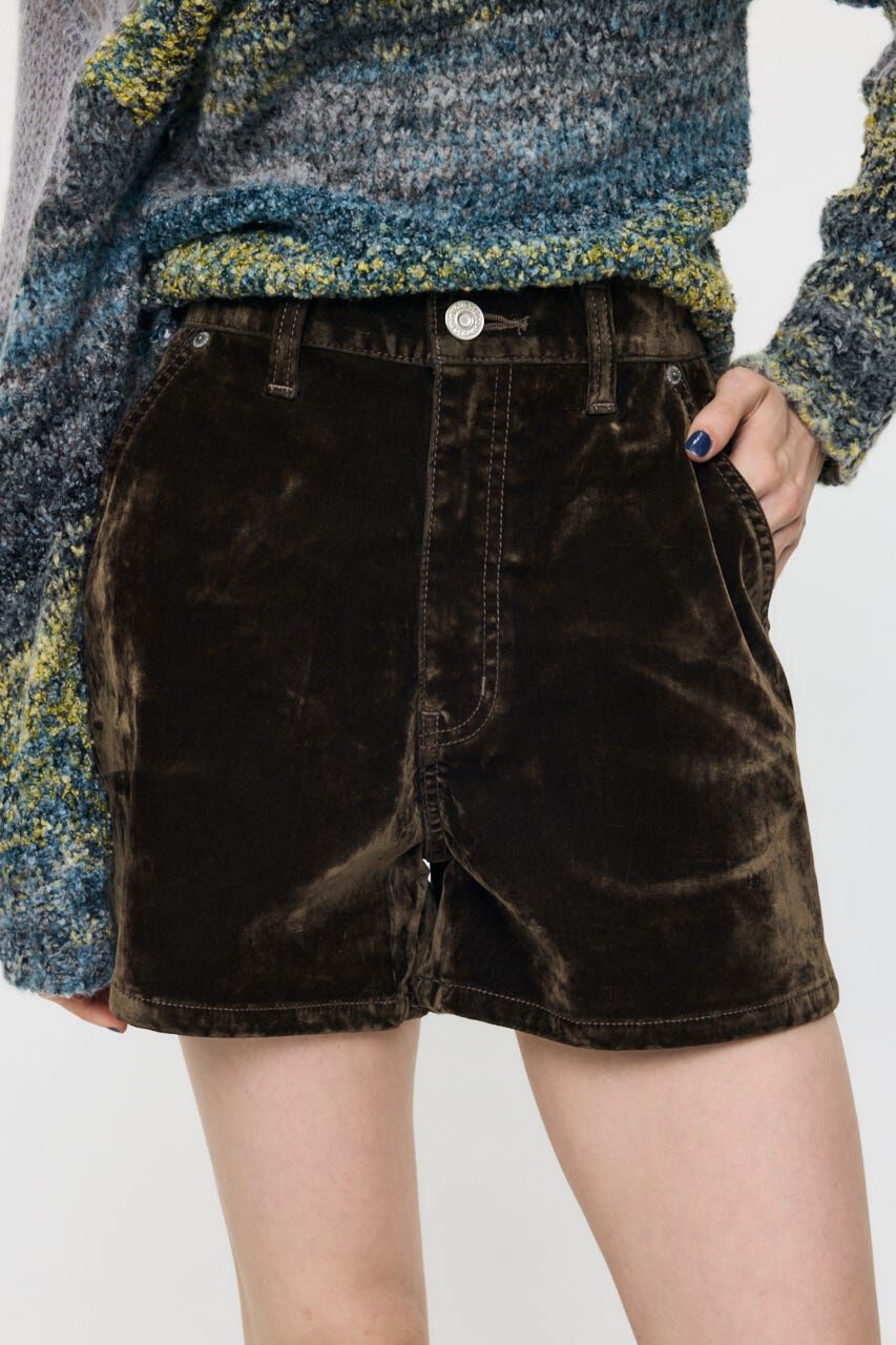 MOUSSY「VELVET MICRO ショーツ」|デニム|