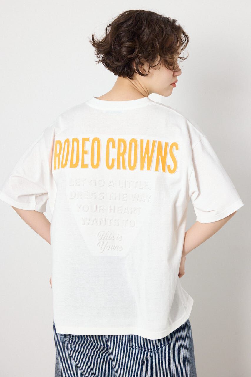 RODEO CROWNS「エンボスロゴVネックTシャツ」|Tシャツ・カットソー|O/WHT1