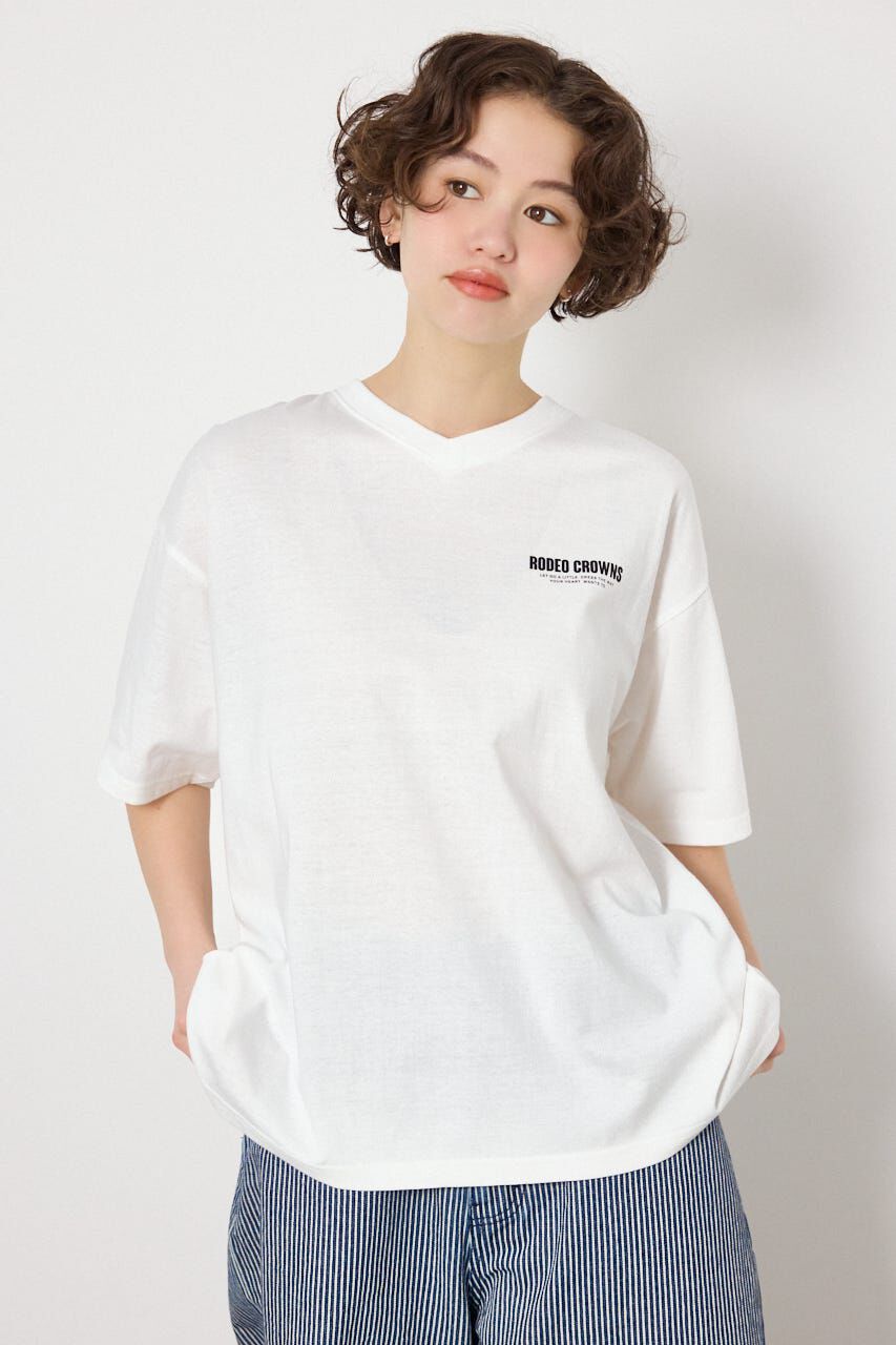 RODEO CROWNS「エンボスロゴVネックTシャツ」|Tシャツ・カットソー|