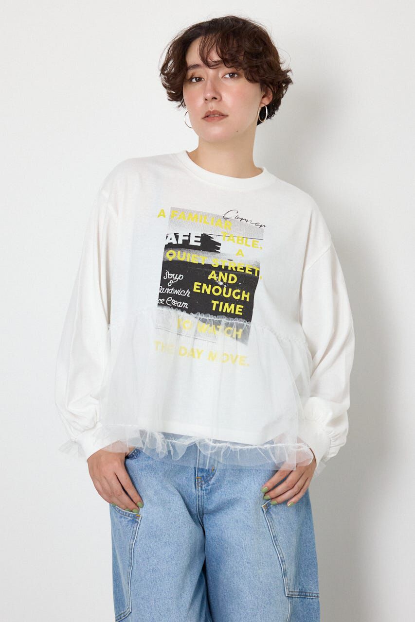 RODEO CROWNS「チュールドッキングトップス」|Tシャツ・カットソー|O/WHT1