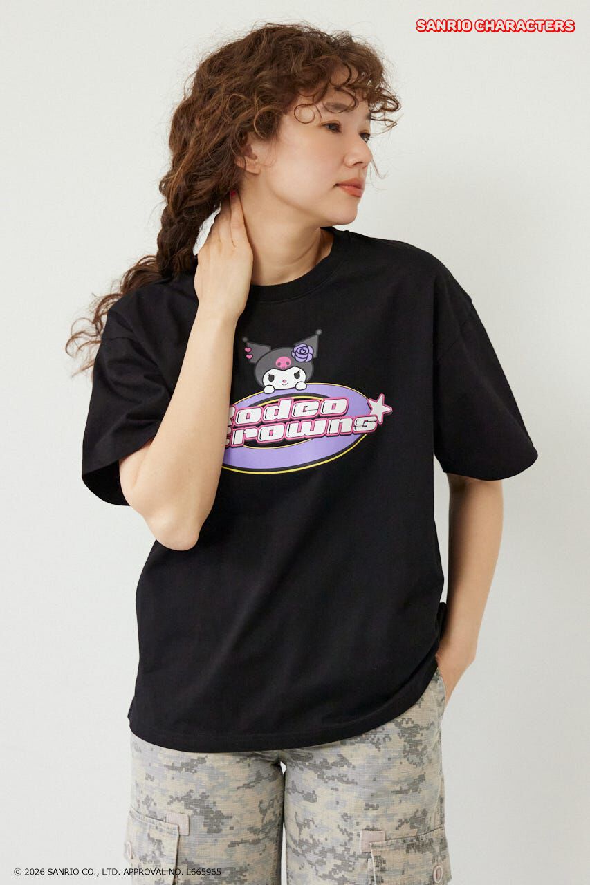 RODEO CROWNS「＜UNISEX＞(サンリオキャラクターズ) Y2KロゴTシャツ」|Tシャツ・カットソー|BLK
