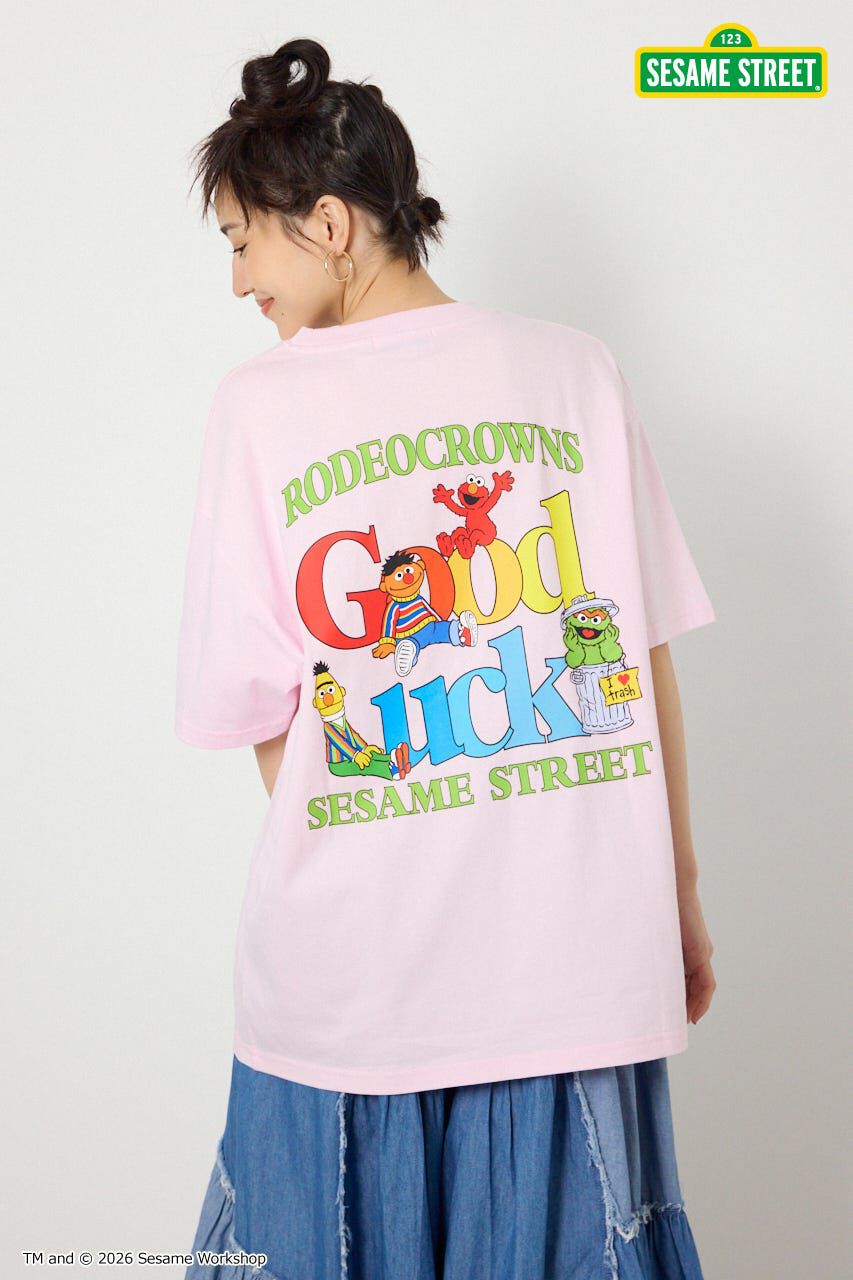 RODEO CROWNS「（UNISEX）(SESAMESTREET)GoodLuckTシャツ」|Tシャツ・カットソー|L/PNK1
