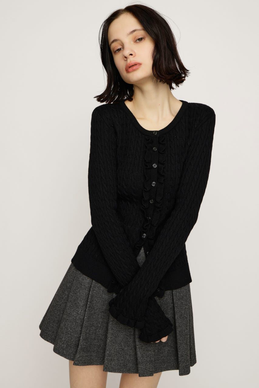 SLY「FRONT FRILL KNIT トップス」|ニット・セーター|