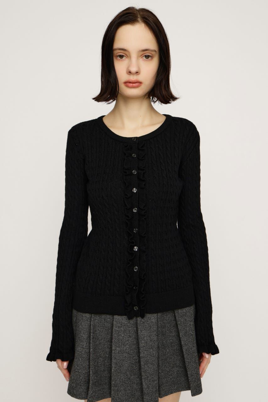SLY「FRONT FRILL KNIT トップス」|ニット・セーター|