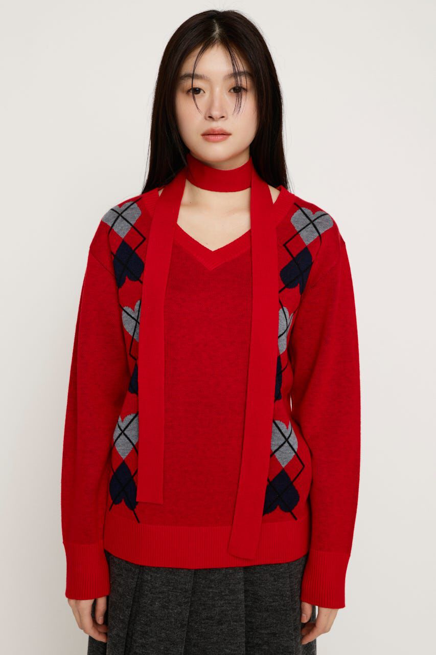 SLY「ARGYLE JQ トップス」|ニット・セーター|