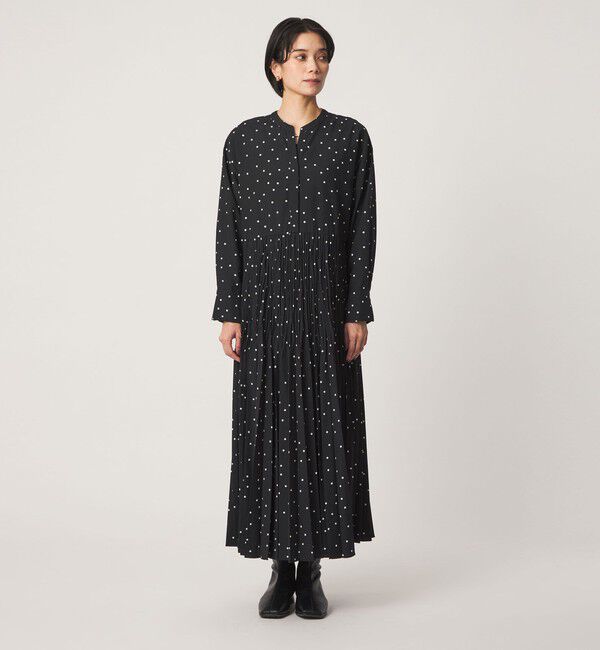UNITED ARROWS green label relaxing「［size SHORT/TALLあり］ワッシャー プリーツ ワンピース ドット」|ワンピース|