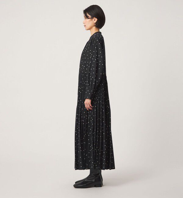UNITED ARROWS green label relaxing「［size SHORT/TALLあり］ワッシャー プリーツ ワンピース ドット」|ワンピース|