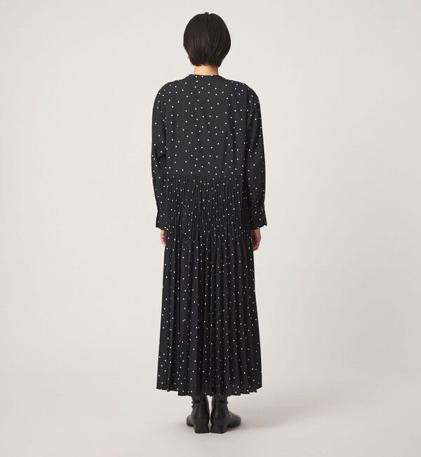 UNITED ARROWS green label relaxing「［size SHORT/TALLあり］ワッシャー プリーツ ワンピース ドット」|ワンピース|