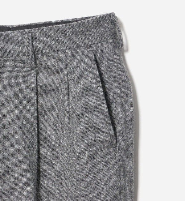 UNITED ARROWS green label relaxing「ホームスパン 2プリーツ ワイド スラックス」|スラックス|