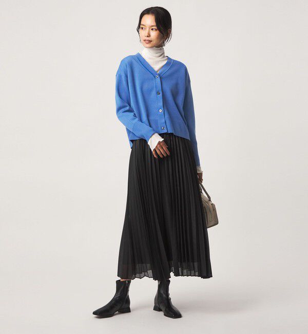 UNITED ARROWS green label relaxing「ウール スムース ワイド Vネック カーディガン ウォッシャブル」|カーディガン|