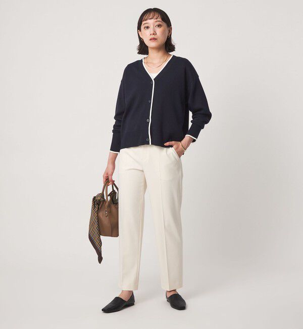 UNITED ARROWS green label relaxing「ウール スムース ワイド Vネック カーディガン ウォッシャブル」|カーディガン|