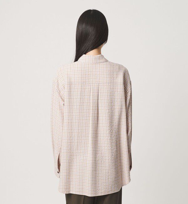 BEAUTY&YOUTH UNITED ARROWS「レーヨンブレンド チェック オーバーサイズシャツ」|シャツ・ブラウス|