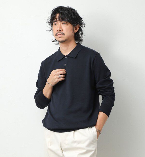 NOLLEY'S goodman「《ビジカジ対応》16G ニットポロ 26AW」|ニット・セーター|