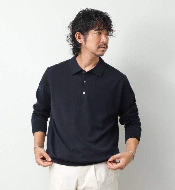 NOLLEY'S goodman「《ビジカジ対応》16G ニットポロ 26AW」|ニット・セーター|