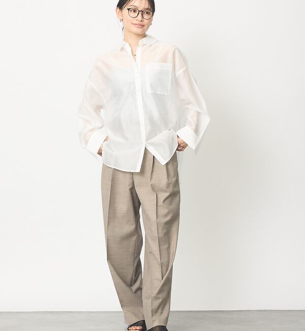 abahouse mavie「【セットアップ対応】ライトメランジタックスラックス」|スラックス|