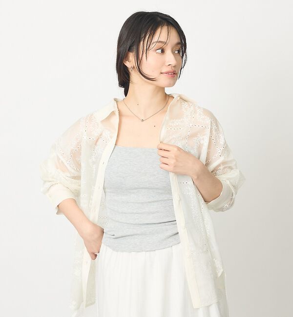 abahouse mavie「【カップ付き / 取り外し可能】ダブルストラップキャミソール」|キャミソール|
