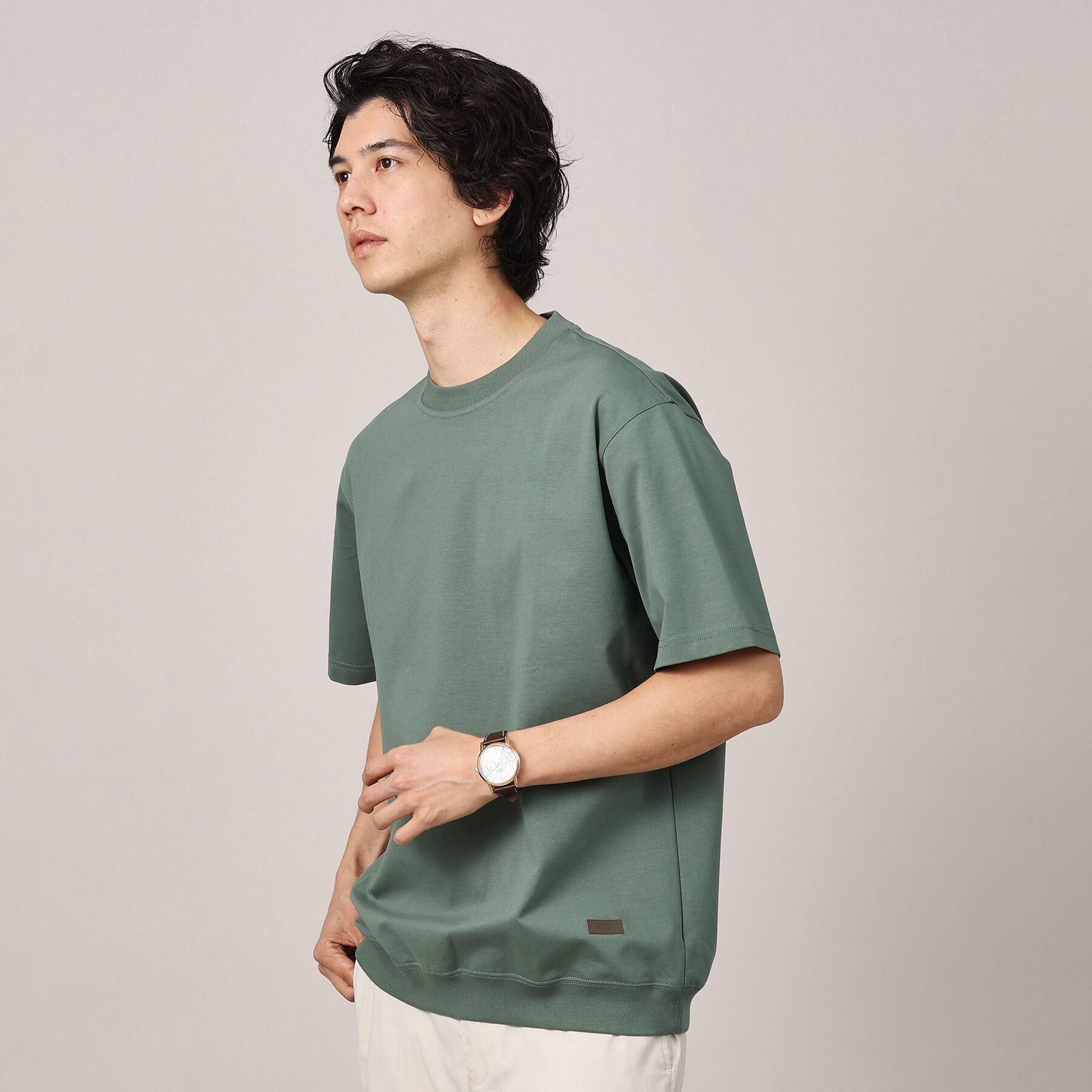 TAKEO KIKUCHI「【抗菌防臭／5サイズ展開】ハイゲージポンチ Tシャツ」|Tシャツ・カットソー|オリーブグリーン(0