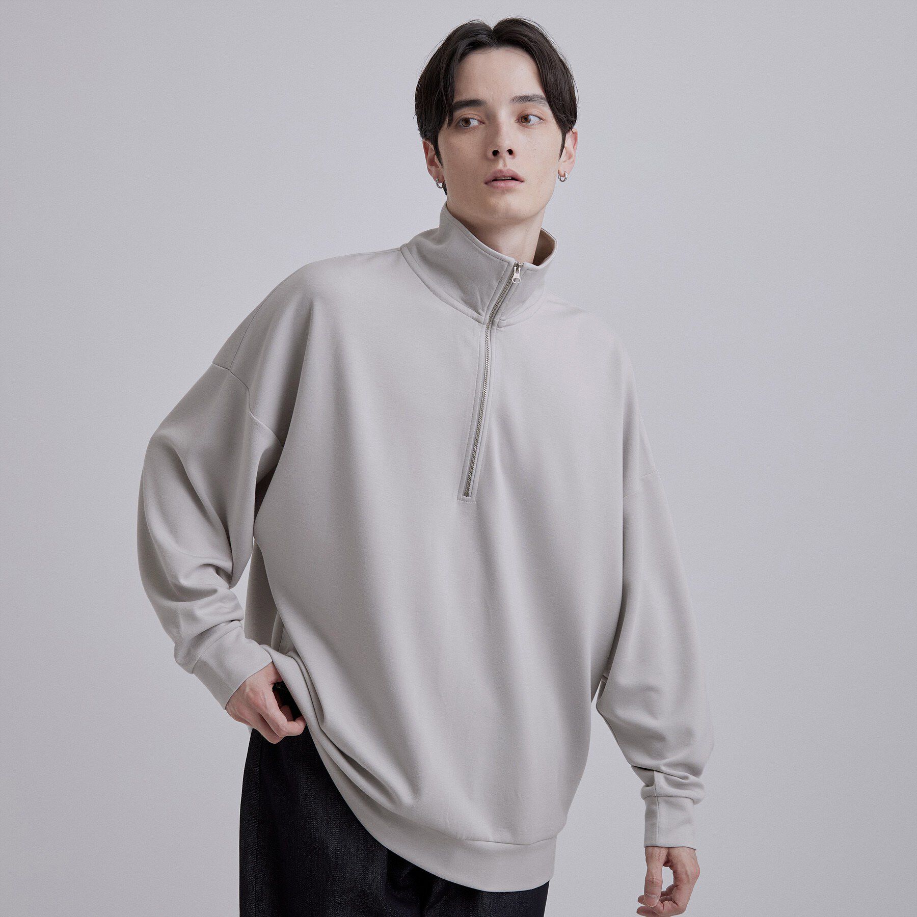 tk.TAKEO KIKUCHI「やわらかポンチハーフジップ」|Tシャツ・カットソー|