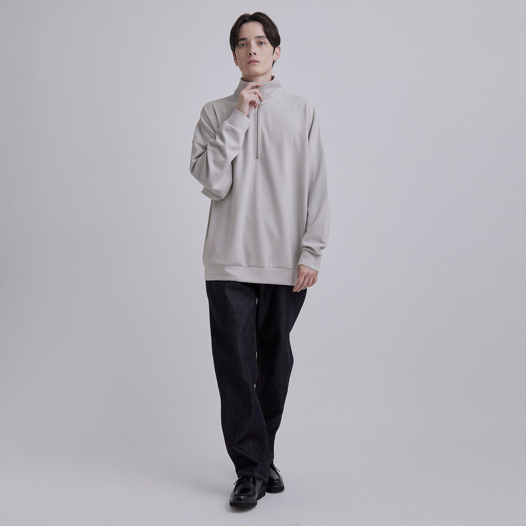 tk.TAKEO KIKUCHI「やわらかポンチハーフジップ」|Tシャツ・カットソー|
