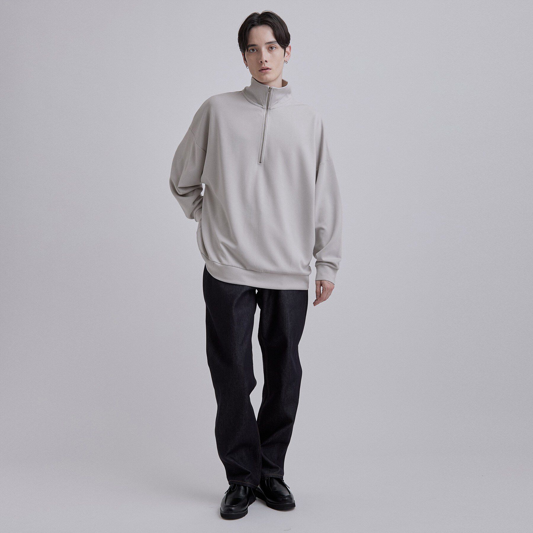 tk.TAKEO KIKUCHI「やわらかポンチハーフジップ」|Tシャツ・カットソー|