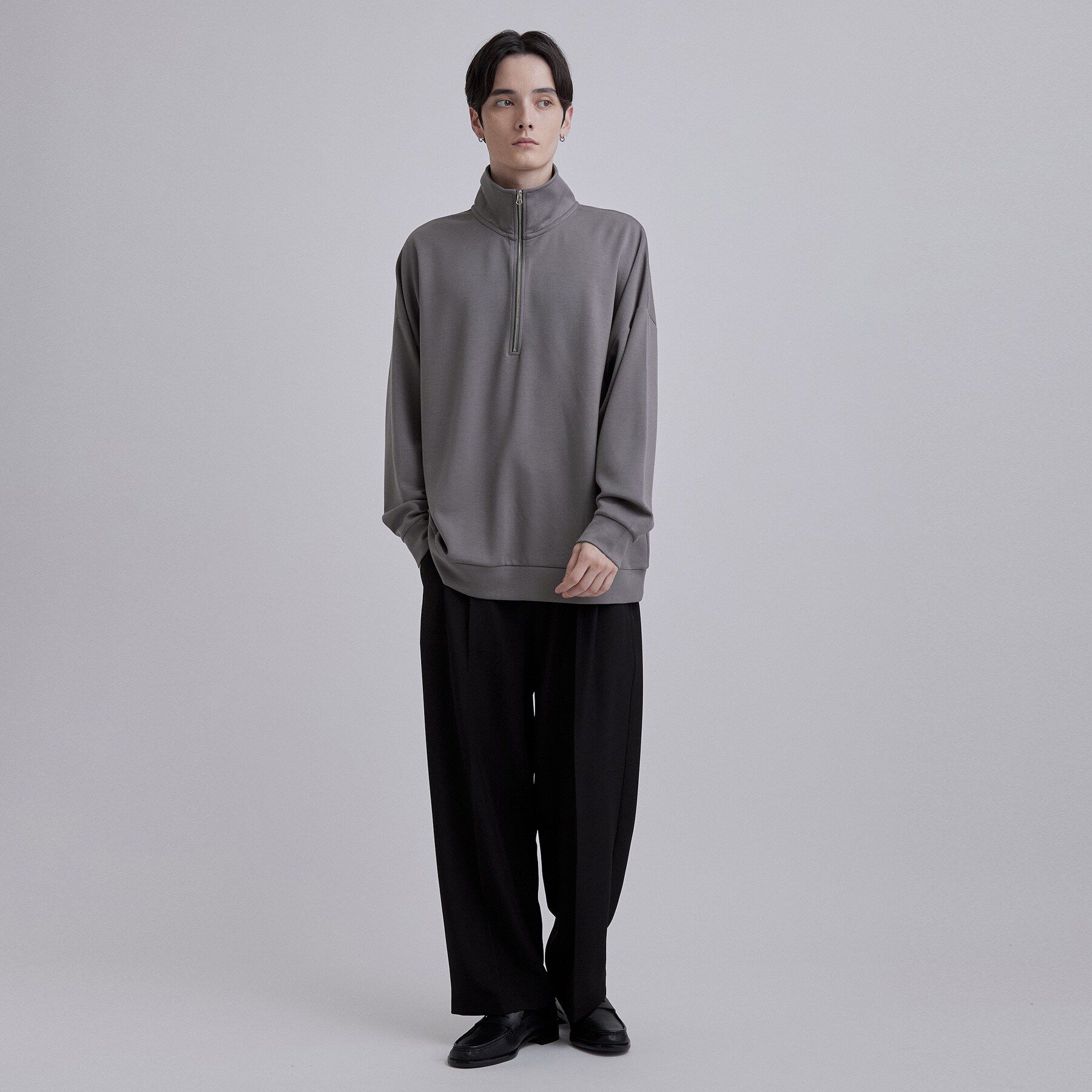 tk.TAKEO KIKUCHI「やわらかポンチハーフジップ」|Tシャツ・カットソー|
