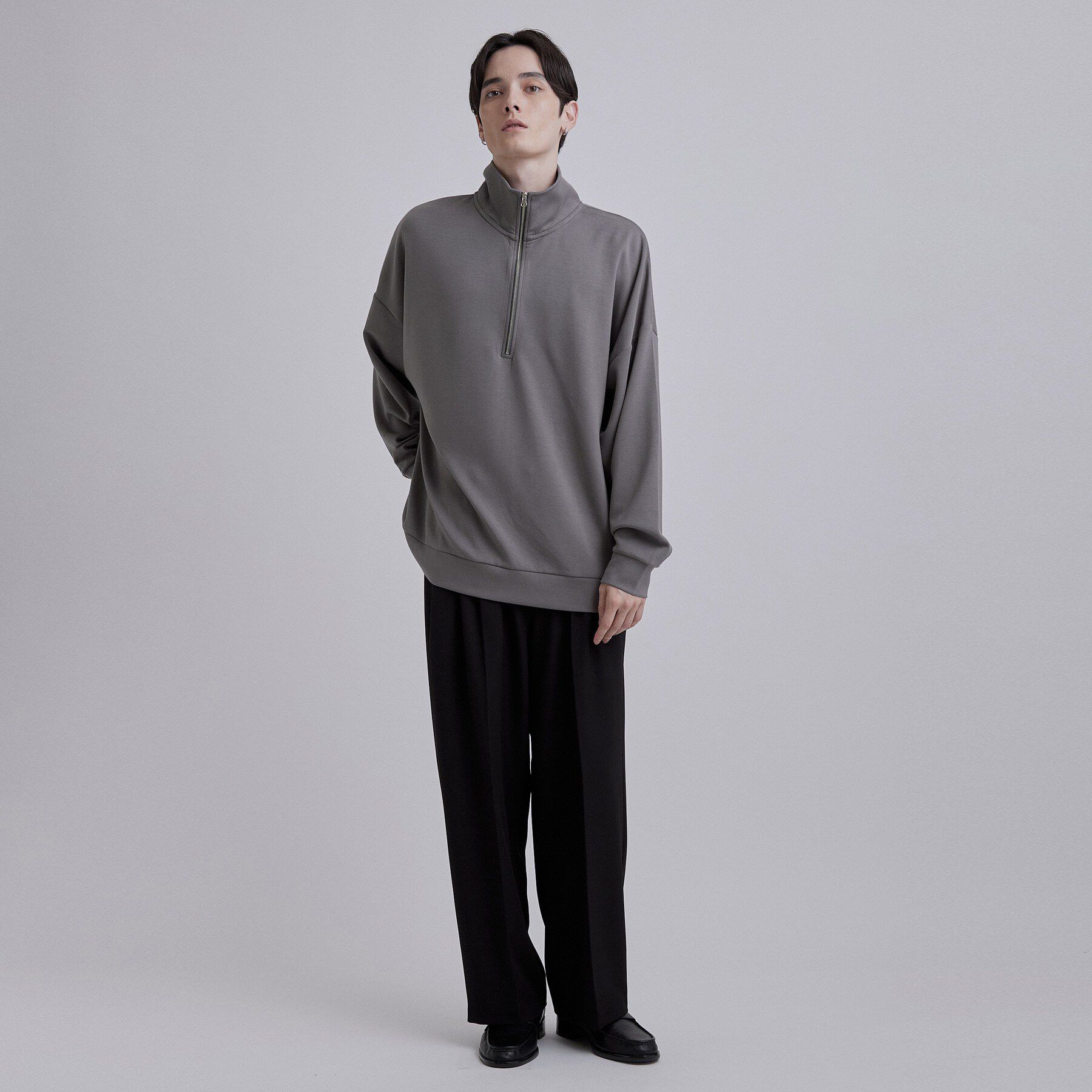 tk.TAKEO KIKUCHI「やわらかポンチハーフジップ」|Tシャツ・カットソー|