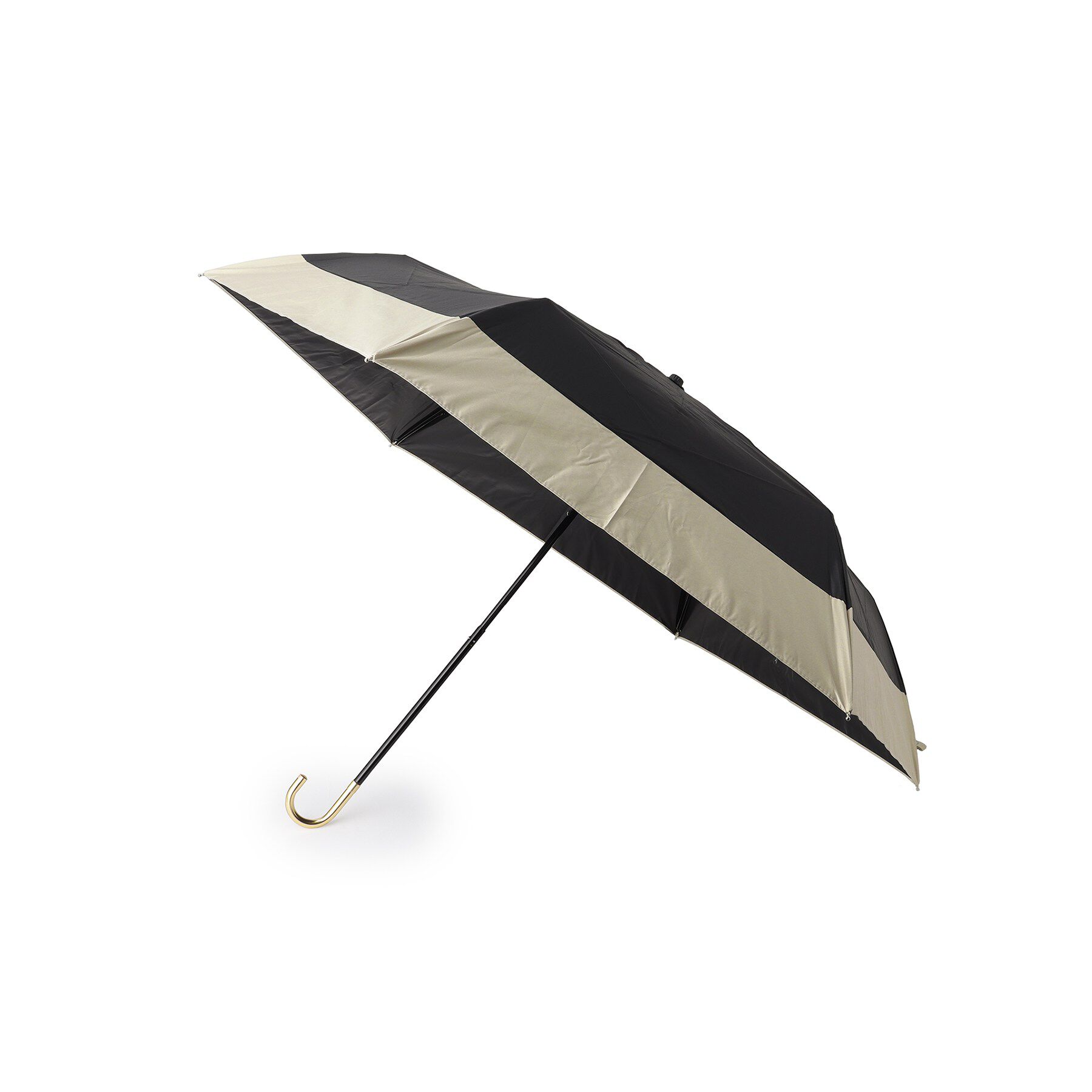 SHOO･LA･RUE「【because】【晴雨兼用】バイカラーが上品　コンパクト折り畳み傘」|傘|ブラック(219)