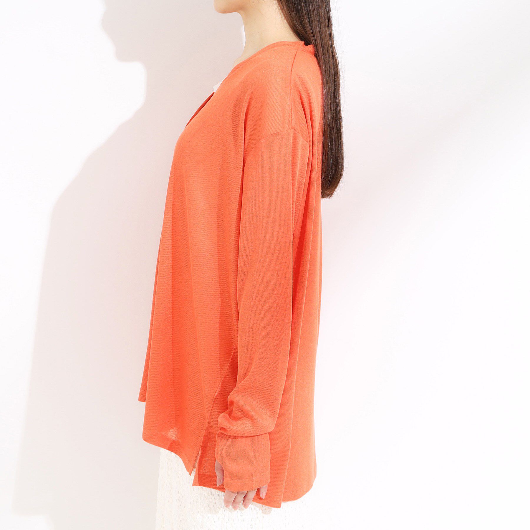 SHOO･LA･RUE「【S-LL/ひんやり/UV】手の甲まで隠れる トッパーカーディガン」|カーディガン|