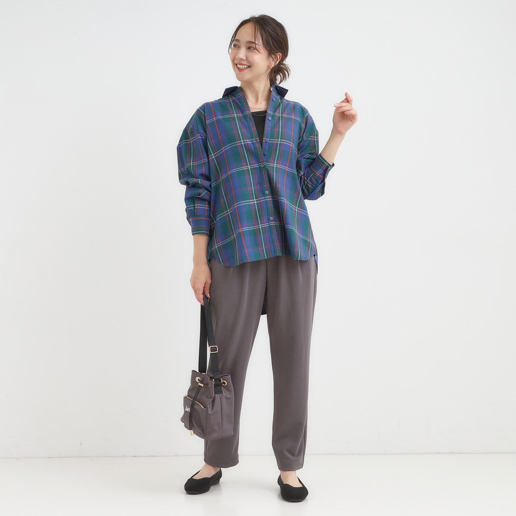 SHOO･LA･RUE「【S-3L/洗濯後しわになりにくい】スマートに見える イージーテーパードパンツ」|その他|