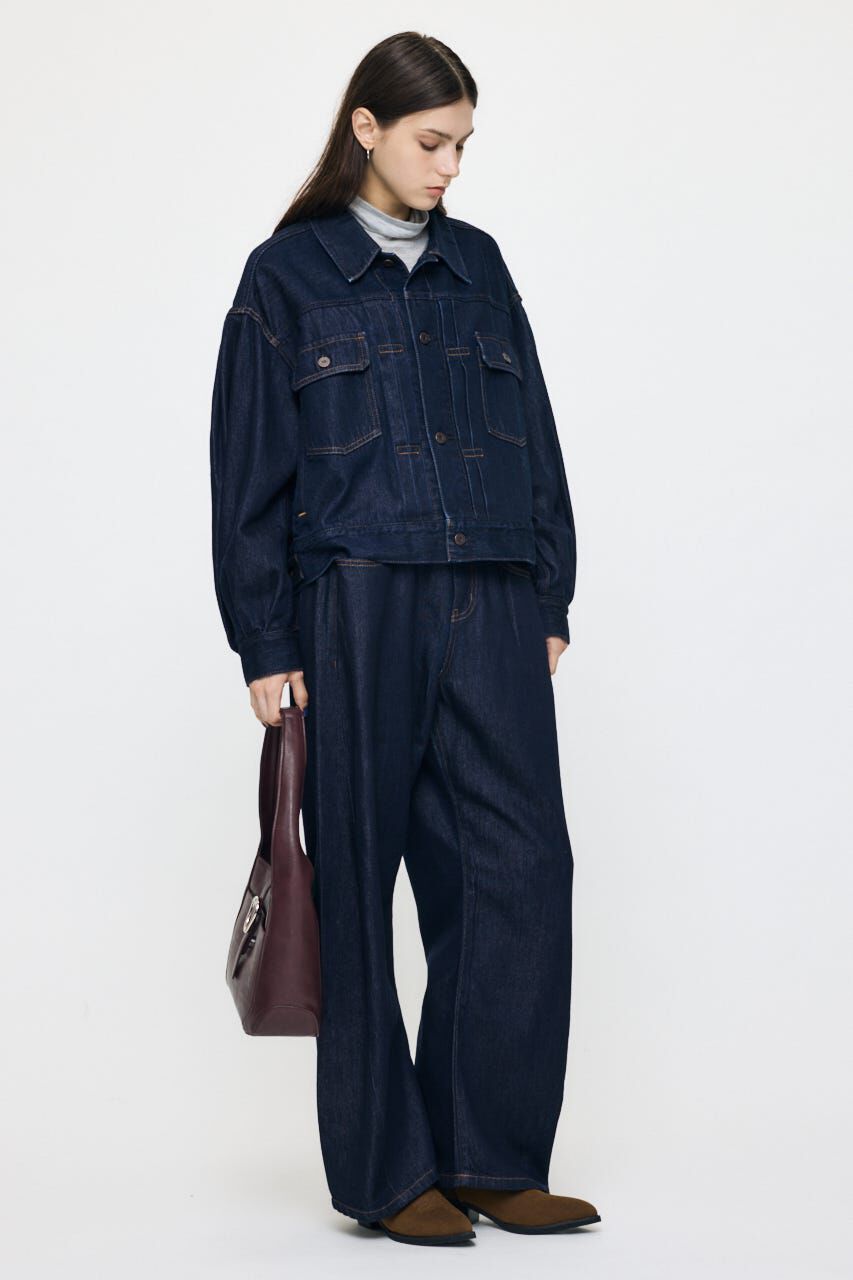 MOUSSY「GATHER HEM DENIM ジャケット」|デニムジャケット|