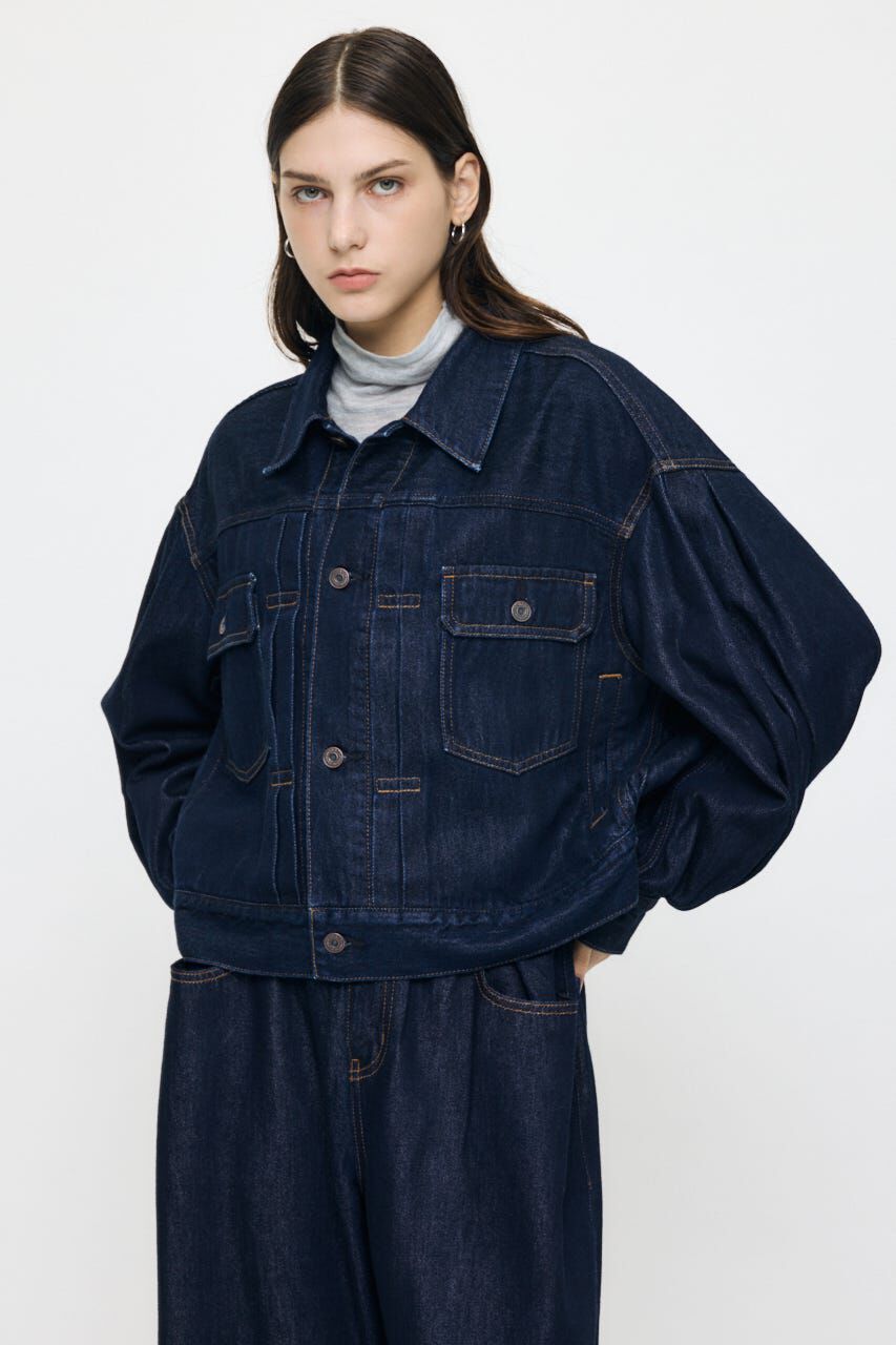 MOUSSY「GATHER HEM DENIM ジャケット」|デニムジャケット|