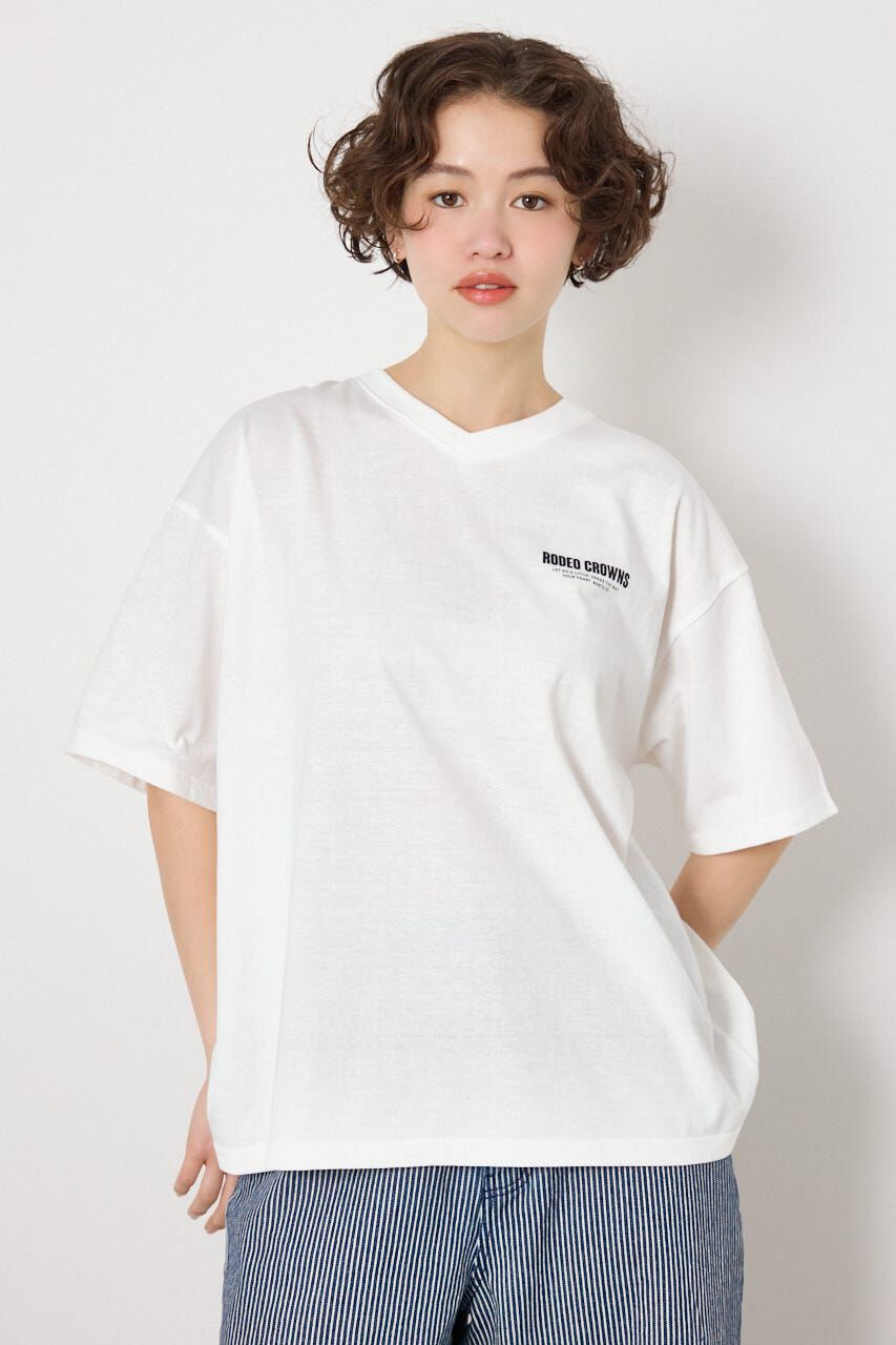 RODEO CROWNS「エンボスロゴVネックTシャツ」|Tシャツ・カットソー|