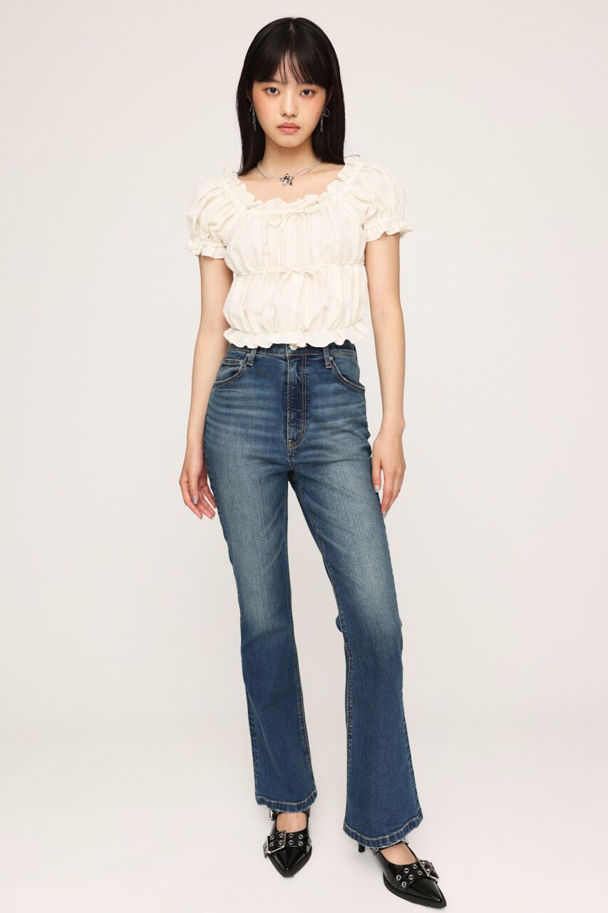 SLY「HW FLARE PT-B WITH ROICA（R）EF」|デニム|