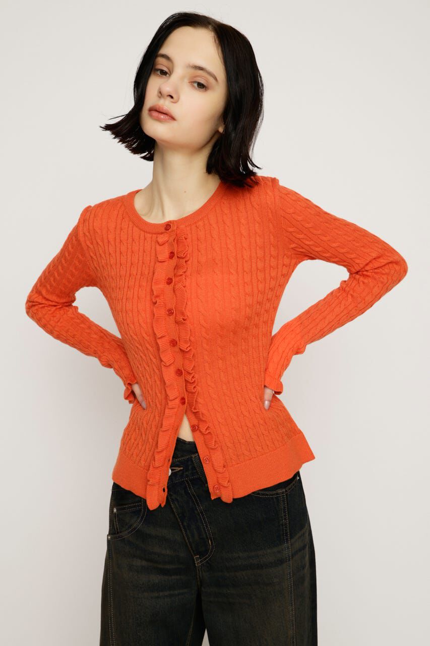 SLY「FRONT FRILL KNIT トップス」|ニット・セーター|