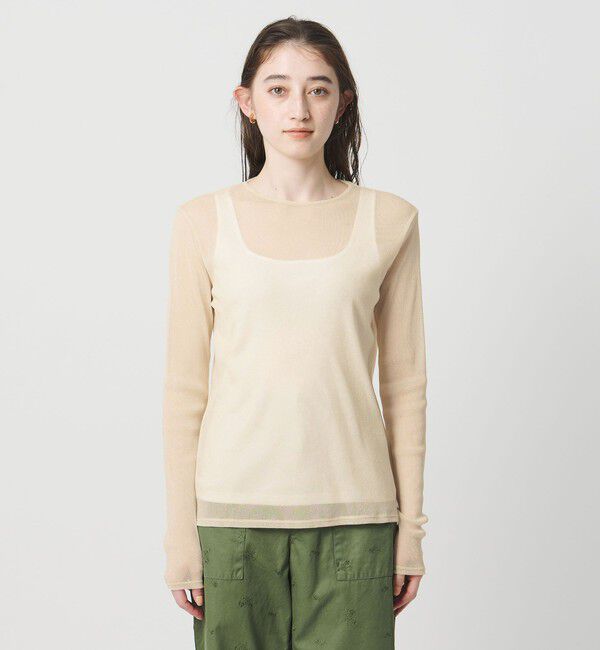 UNITED ARROWS「チュールジャージー グリッター カットソー」|Tシャツ・カットソー|