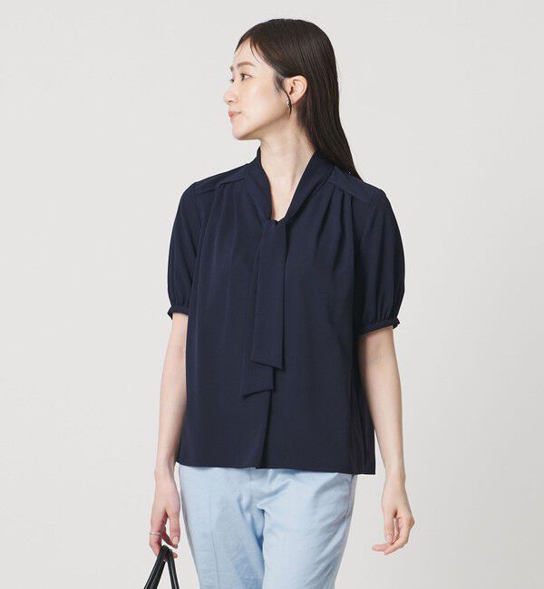 UNITED ARROWS「ボウタイ ショートスリーブ ブラウス」|シャツ・ブラウス|