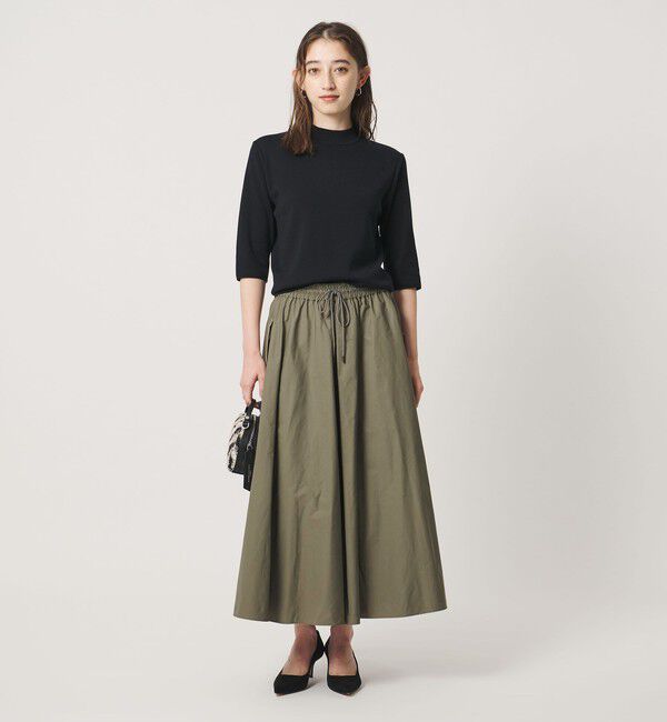UNITED ARROWS「タフタ ジップ フレアスカート ‐ウォッシャブル‐」|フレア|
