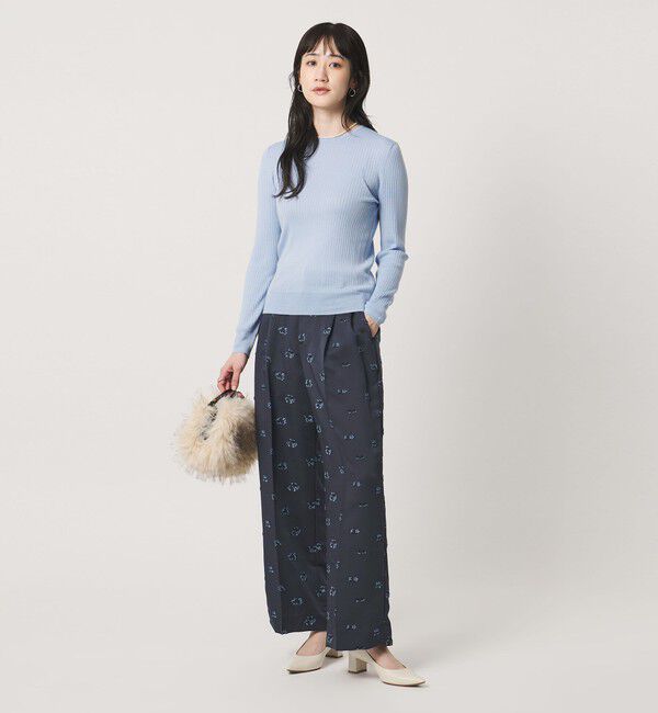 UNITED ARROWS「サテン フラワー ジャガード パンツ ‐ウォッシャブル‐」|その他|
