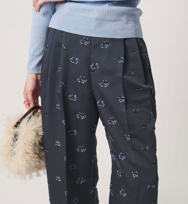 UNITED ARROWS「サテン フラワー ジャガード パンツ ‐ウォッシャブル‐」|その他|